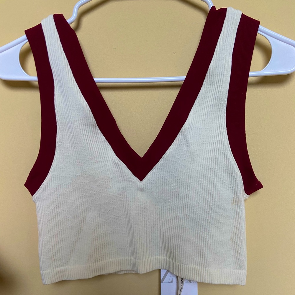 Zara V-neck Crop Too